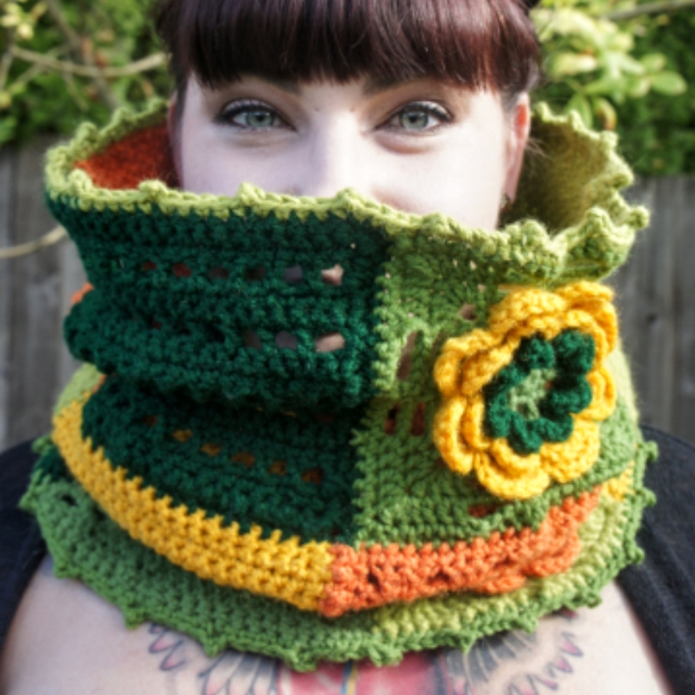 “Woodland Web” Cowl Scarf